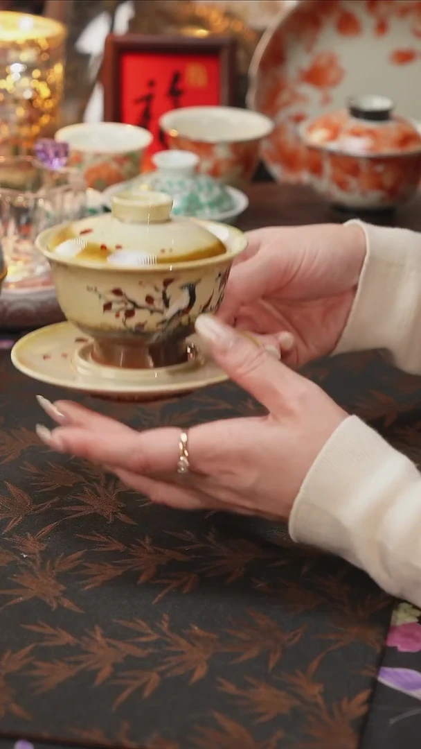 杯景德镇陶瓷杯碗柴烧多人