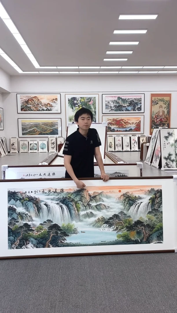 国画手绘219*88源远流长