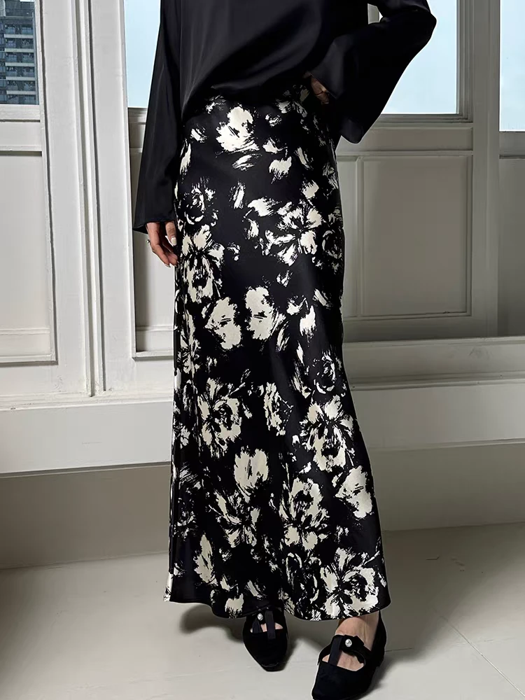 法式复古精致少女碎花修身半身裙女夏季新款小众通勤裙子潮8592