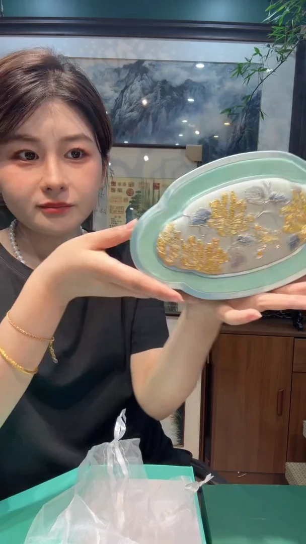 刺绣非遗苏绣手工刺绣双面绣真丝首饰盒