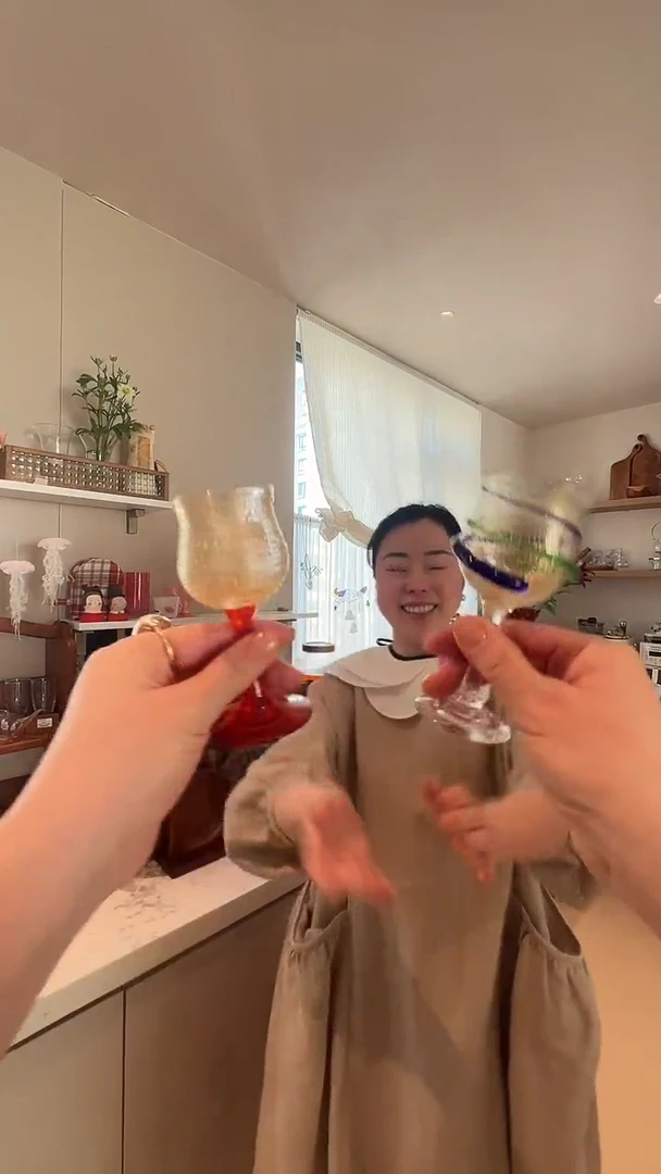 茶道摆件0000高脚杯一对8023