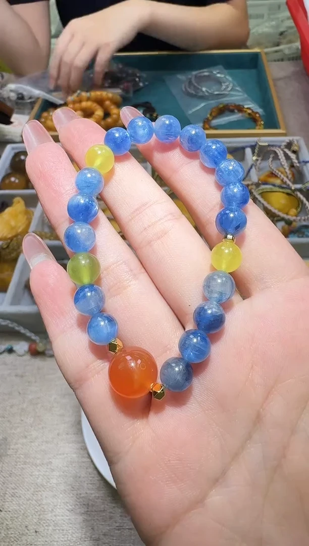 未镶嵌蓝晶石手串多样性发一件 716