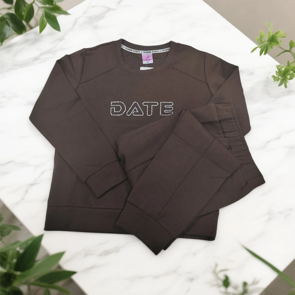 553新款女士休闲运动圆领卫衣宽松减龄套装秋季