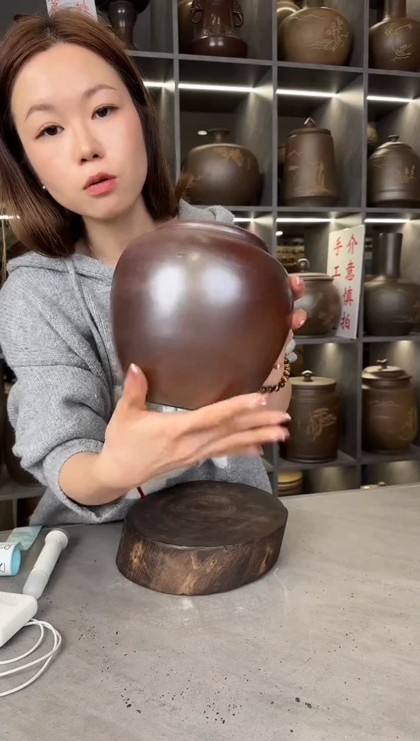 【闪购商品】罐本陶手作泥兴陶一斤装茶叶罐瑕疵气泡