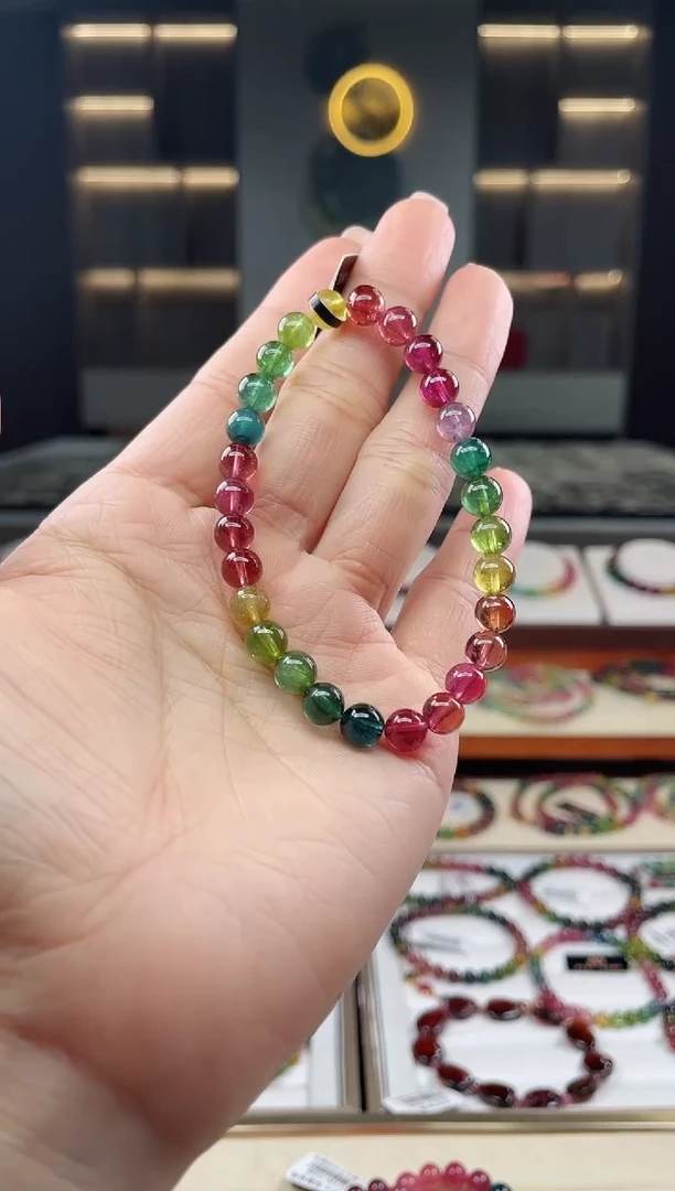 未镶嵌单圈手串6mm+碧玺（多样性发一条）T