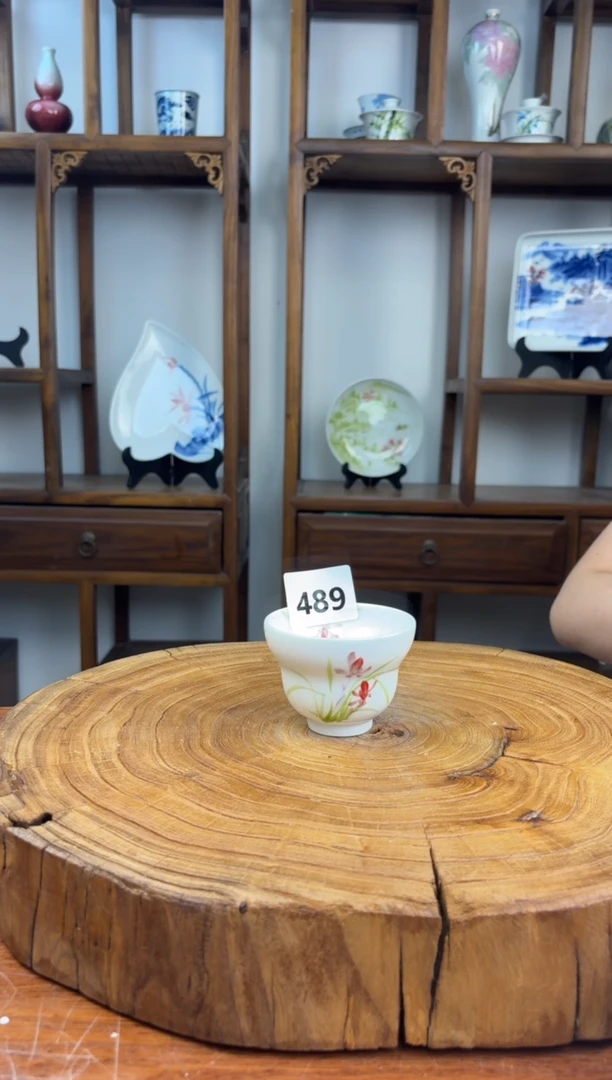 瓷片 国韵瓷坊-手工手绘葫芦杯489