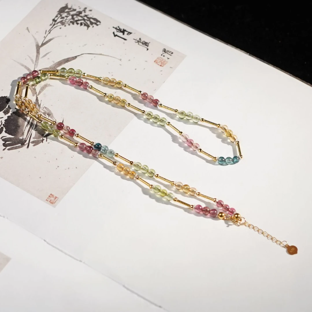 【朝言】碧玺*项链*18k金镶嵌