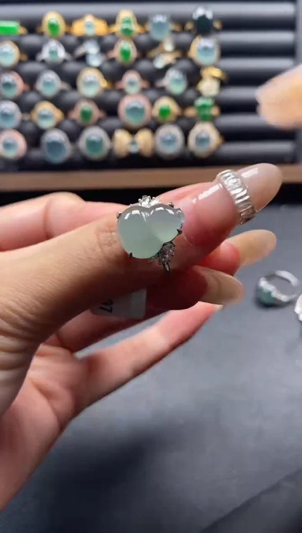 银S925镶嵌戒指翡翠151