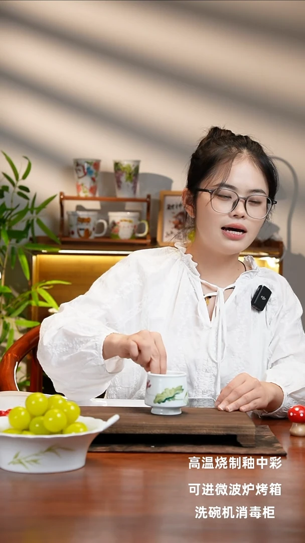 景德镇手绘釉中彩（食品级）杯子