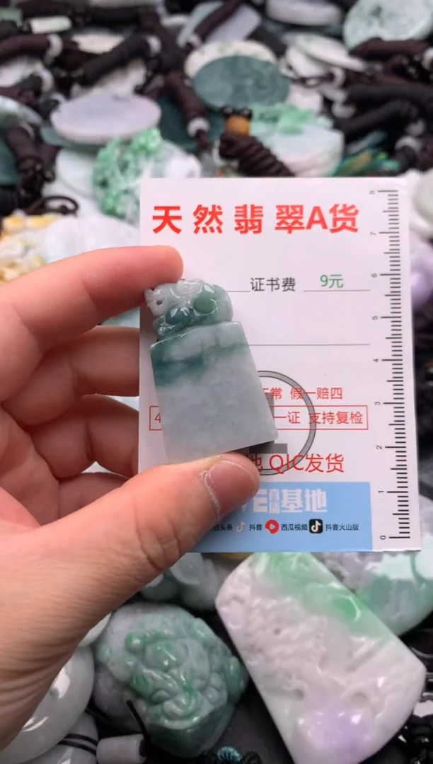 翡翠未镶嵌吊坠(不含链)1