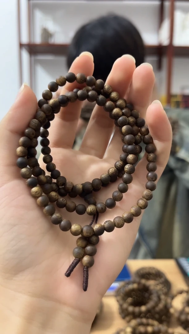 沉香沉香碎屑沉香莺歌绿奇楠圆珠多圈5mm*10克＋多样性发其一