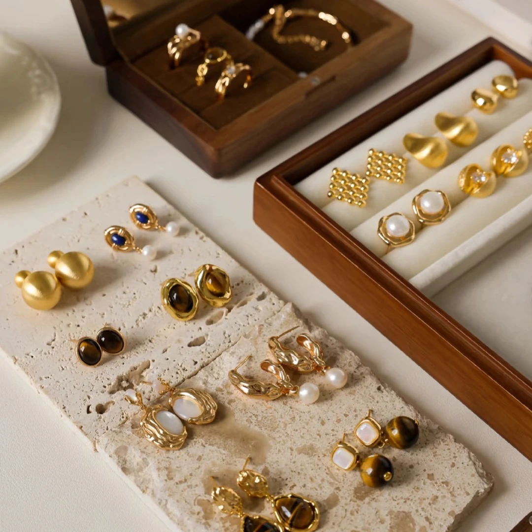 合金锆石耳饰 时尚饰品925银针集合链接