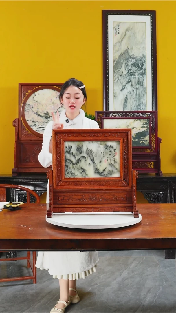 石材天然大理石画摆件