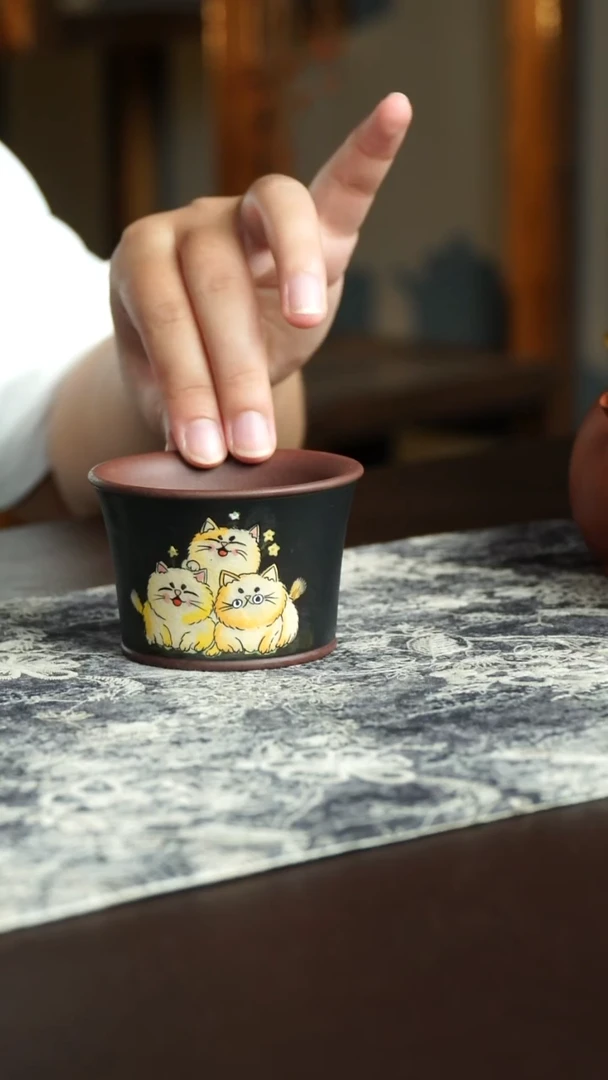 茶杯紫砂20号宜兴紫砂原矿作品