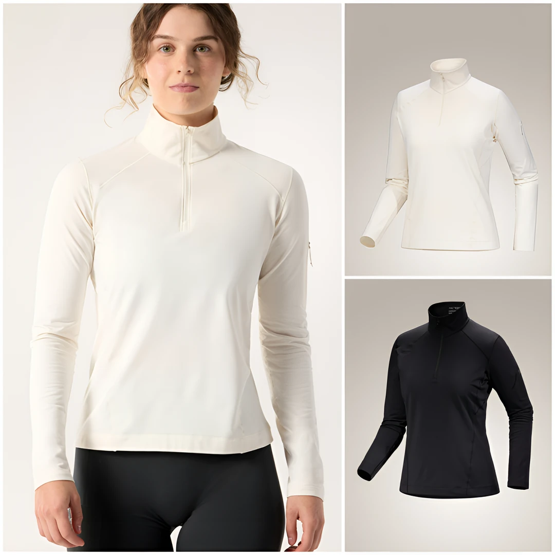 【ARC‘TERYX正品】RHO ZIP NECK女款户外轻量透气舒适拉绒拉链衫