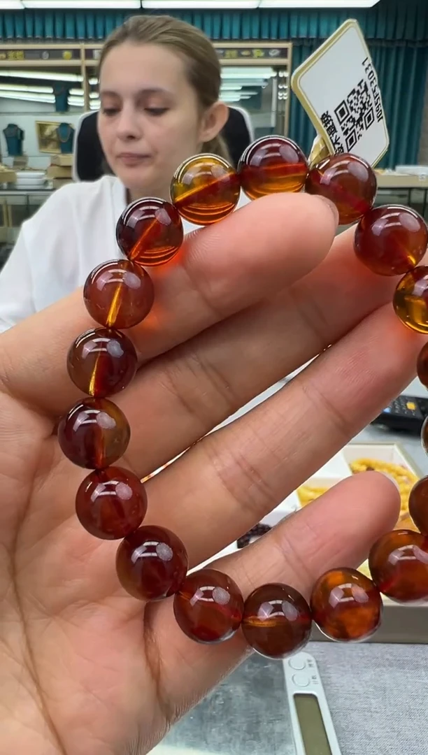 未镶嵌琥珀手链146秒拍号假一罚十