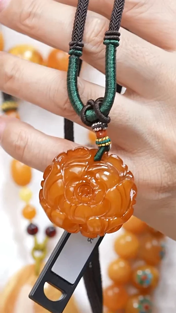 蜜蜡颈饰未镶嵌9008天然蜜蜡珠宝奇石全部保真