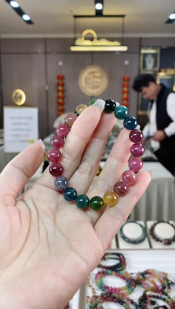 【闪购商品】碧玺单圈手串9mm+未镶嵌（多样性发一条）hon