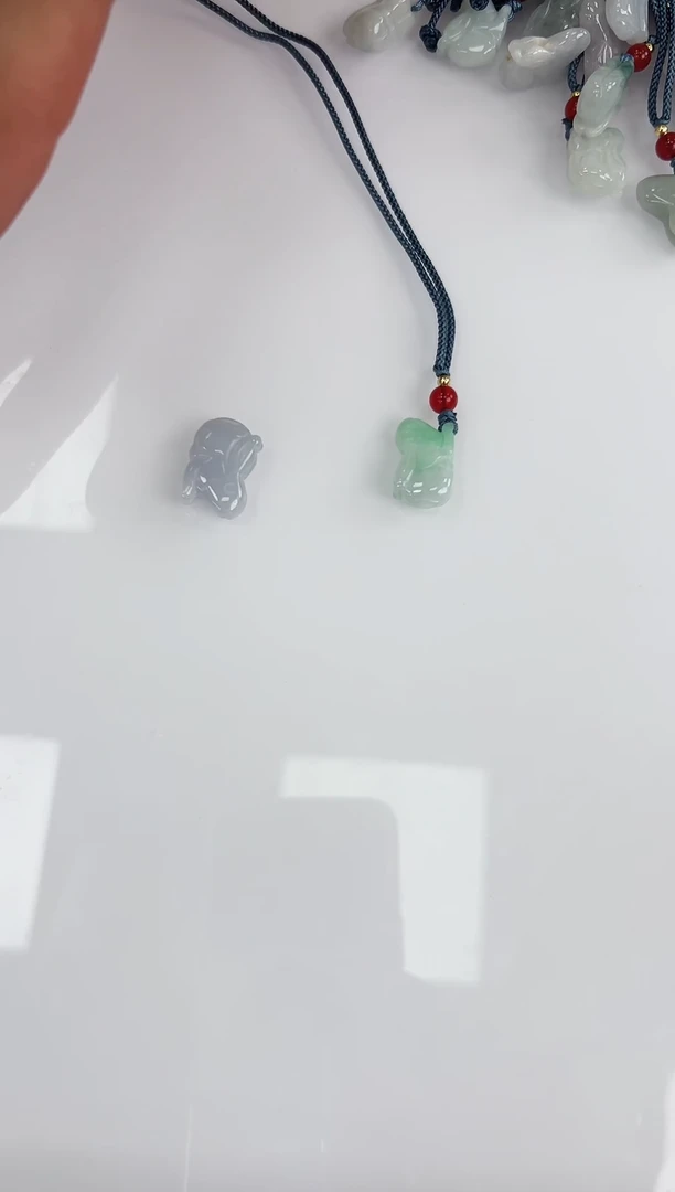未镶嵌挂件翡翠天然A货翡翠兔子-多样性发一 TY