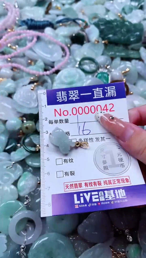 翡翠未镶嵌吊坠(不含链)0042