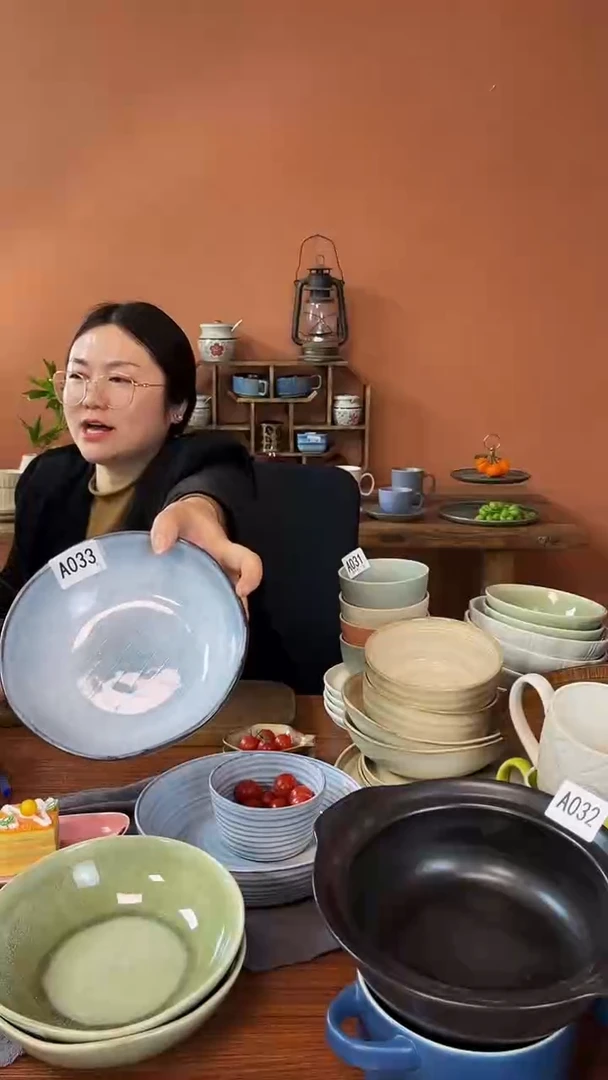 【闪购商品】盘A033陶瓷碗一件套微瑕