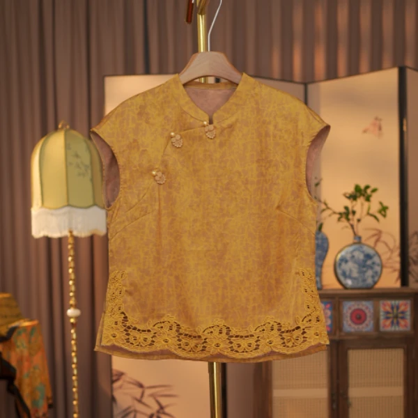 【麦芒】新中式国风气质衬衫上衣打底小衫