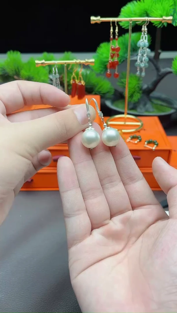 耳饰银S925镶嵌拼合珍珠（马贝珠）239