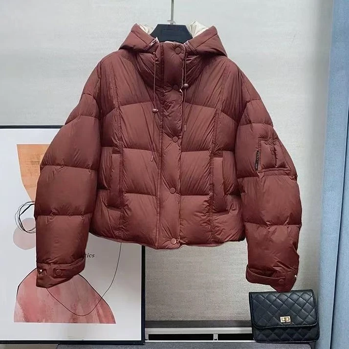 24年冬季新款时尚休闲短款白鸭绒羽绒服（24Y0406）