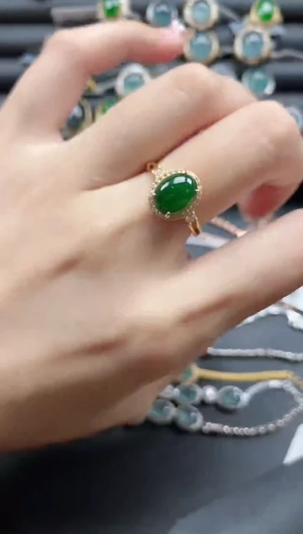 【闪购商品】翡翠戒指银S925镶嵌1111