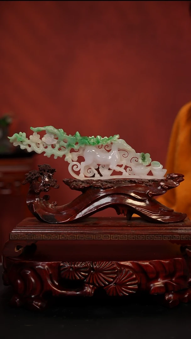 未镶嵌摆件翡翠一路生花