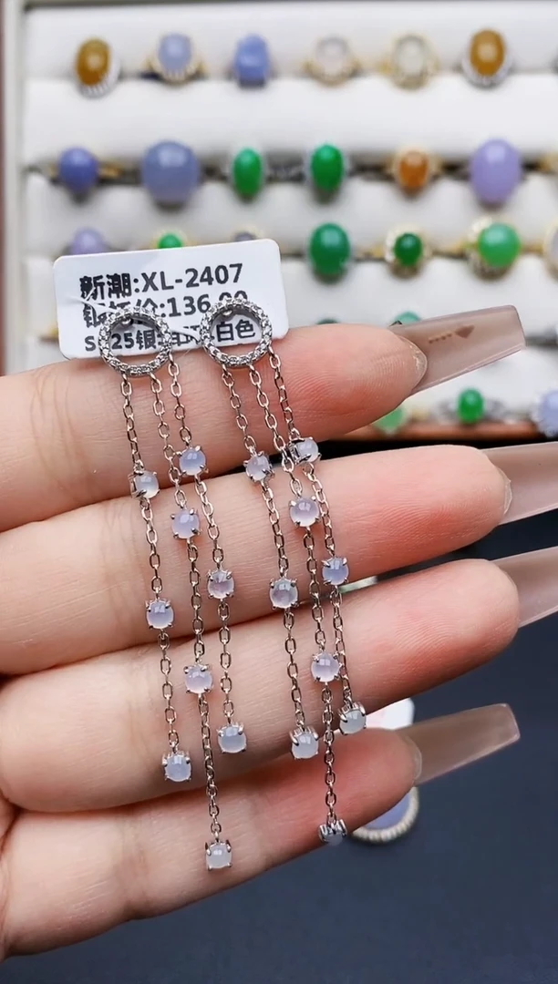 银S925镶嵌戒指翡翠3250