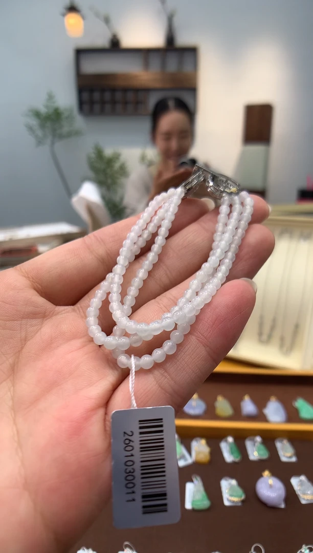 颈饰未镶嵌翡翠小米珠手串