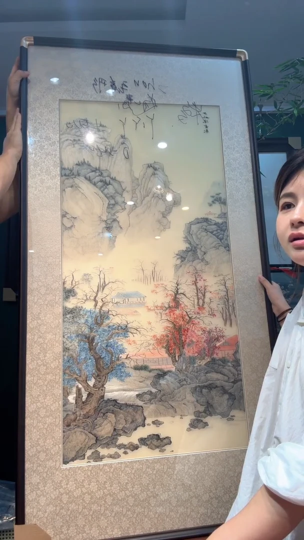 刺绣千**星非遗苏绣手工刺绣精品古画