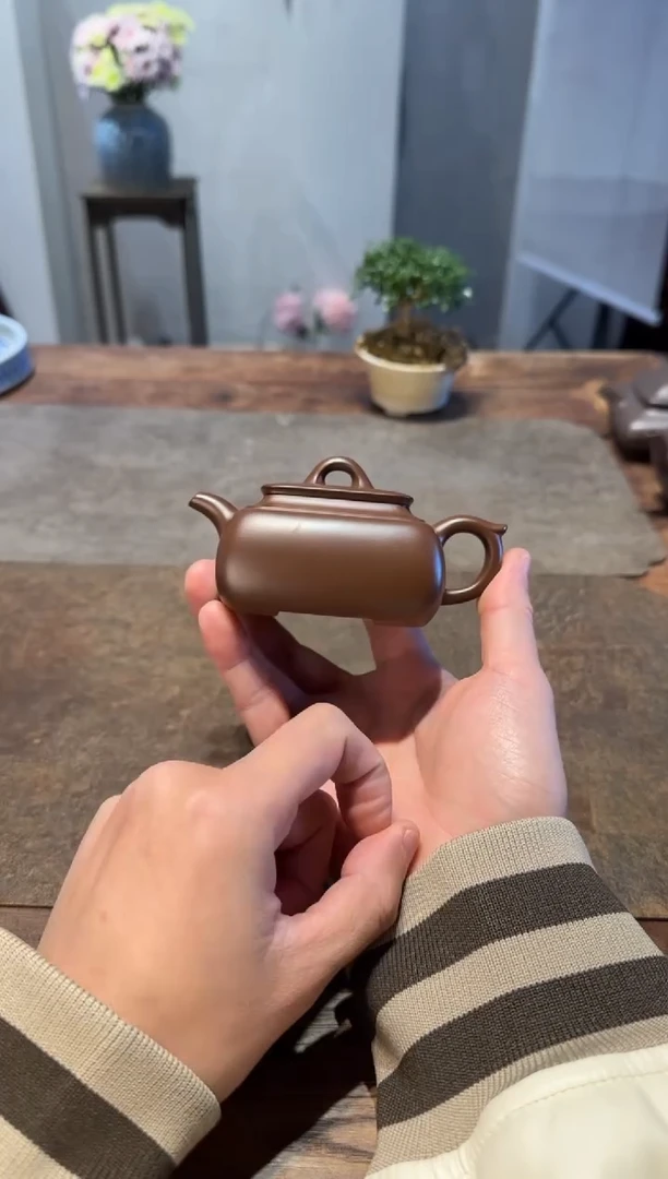 茶壶紫砂了*痕长四方 紫砂壶