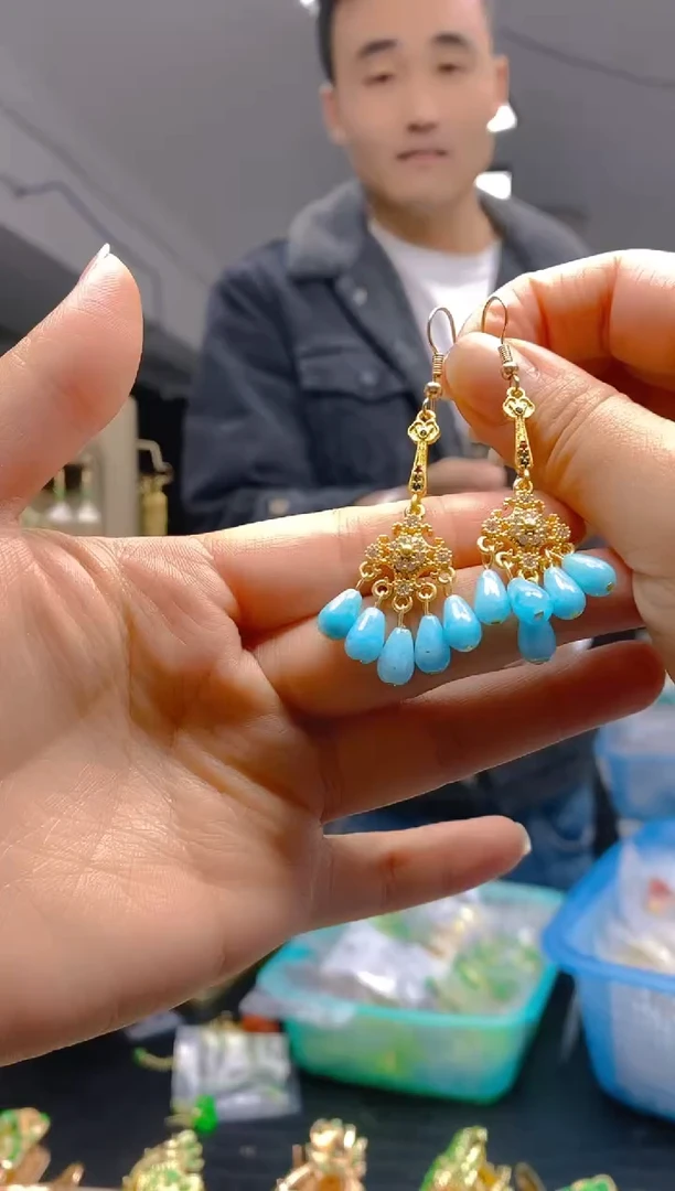 【闪购商品】玛瑙/玉髓耳饰合金026玛瑙饰品