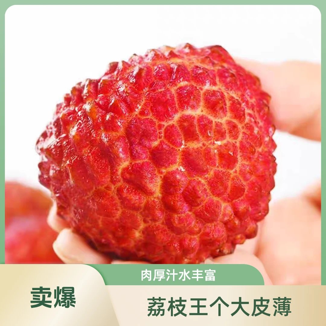 【福建荔枝王】新鲜应季荔枝王个大皮薄肉厚汁水足一箱3斤【净重2.8】次日达【合肥市区当日达】荔枝同城送