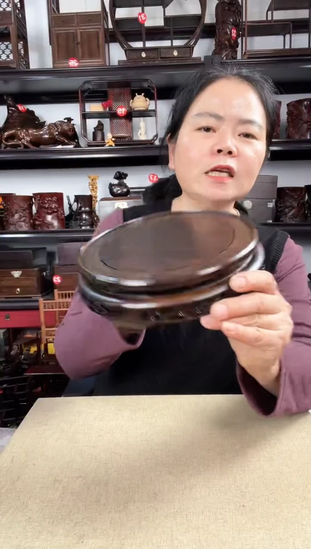 木老李红木工艺品20公分细花