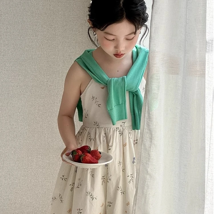 女童连衣裙2025夏装新款儿童中大童吊带裙子 Q25023