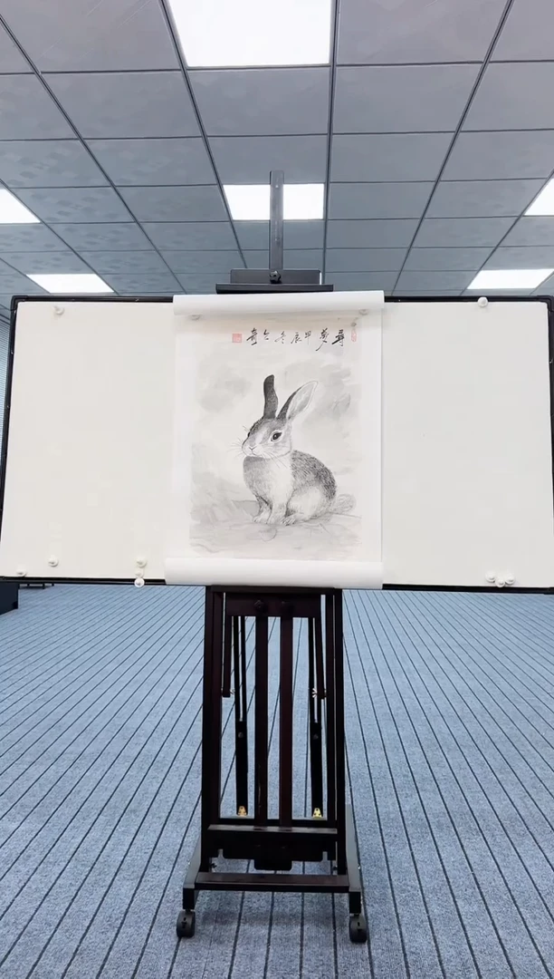 国画国画作品三个平尺