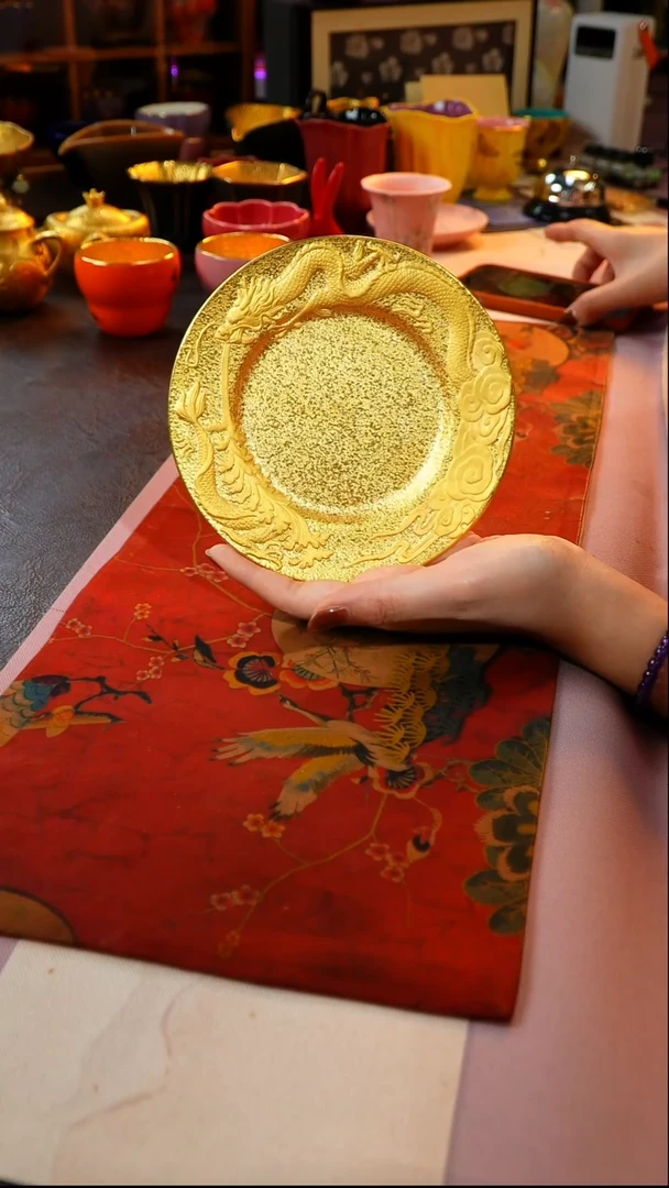 茶杯紫砂【宜景窑系列】帝王黄壶承