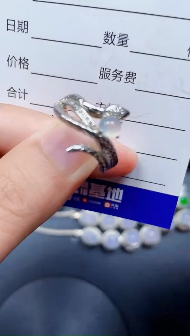 银S925镶嵌戒指翡翠48
