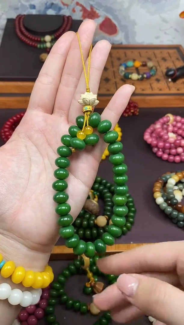 手串白玉菩提绿菩提单圈手机挂