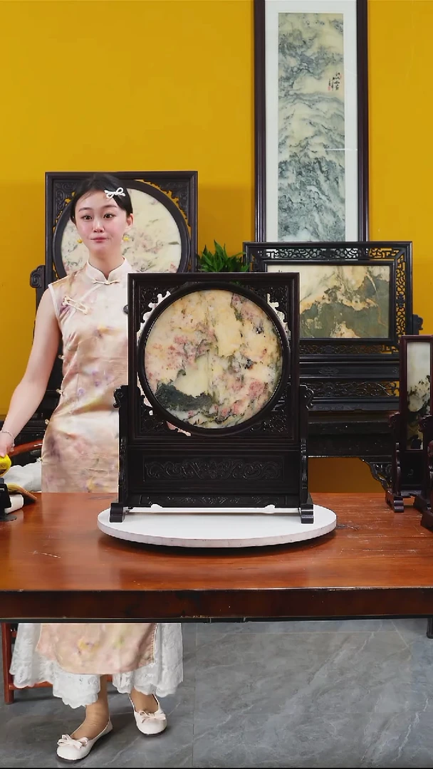 石材天然大理石画摆件