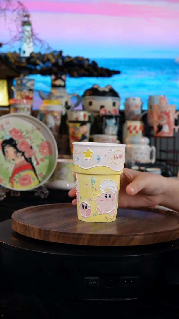 陶瓷便携款手工手绘景德镇陶瓷瑕