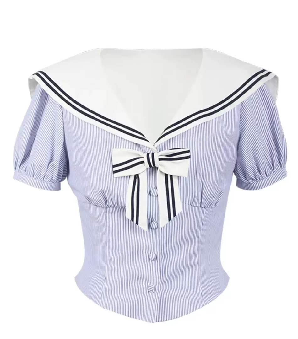 非金属布艺胸针 两只水仙 蝴蝶结胸针 爱豆特别限定蝴蝶结 海军风