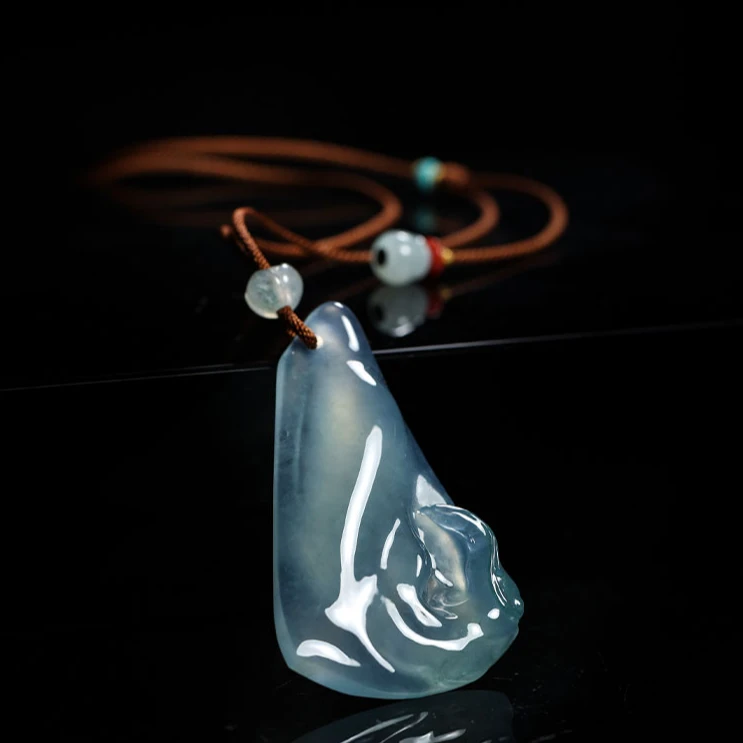 【庄家翡翠】自在妙境 天然翡翠吊坠随形挂件翡翠定制收藏送礼