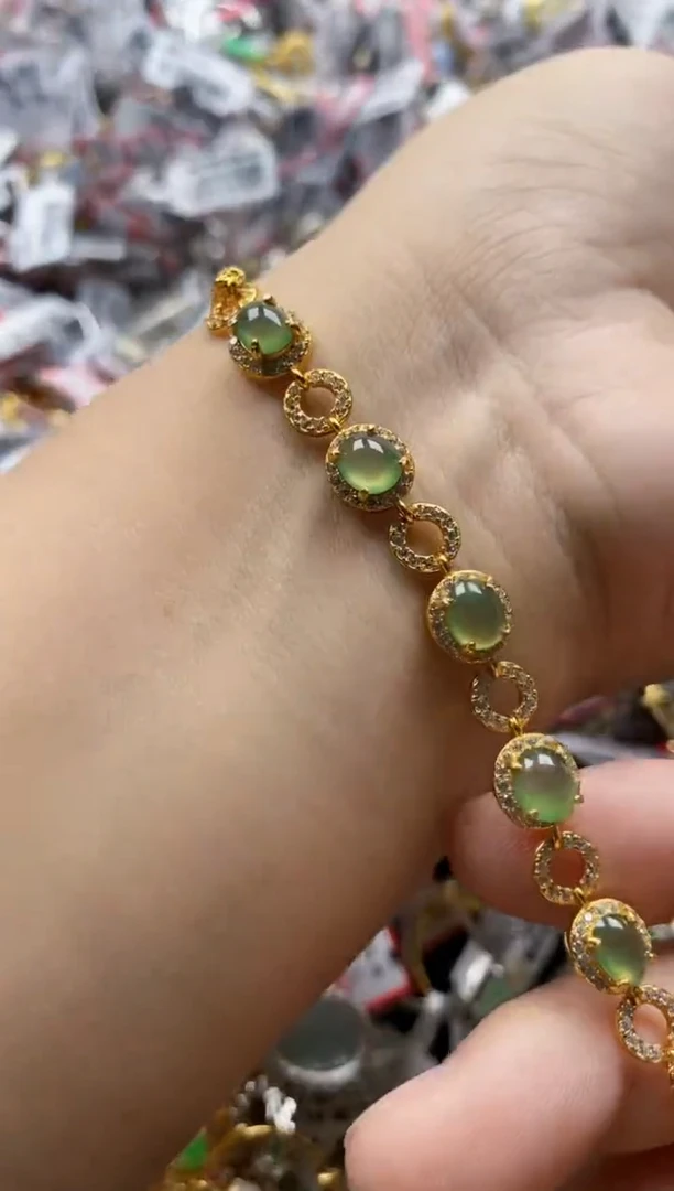 翡翠戒指银S925镶嵌3333---1