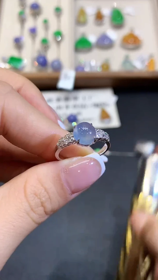 翡翠戒指18K金镶嵌KK3222多样性发其一