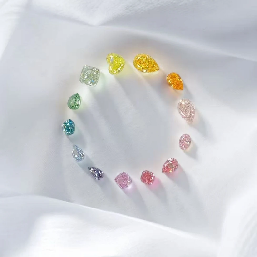 925银莫桑石银制品 彩钻/异形钻0.5-5克拉百搭简约彩色时尚