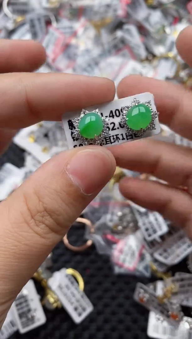 【闪购商品】翡翠戒指银S925镶嵌88888---6